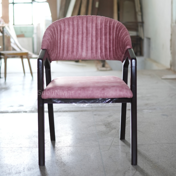 Pink Chair With wooden legs