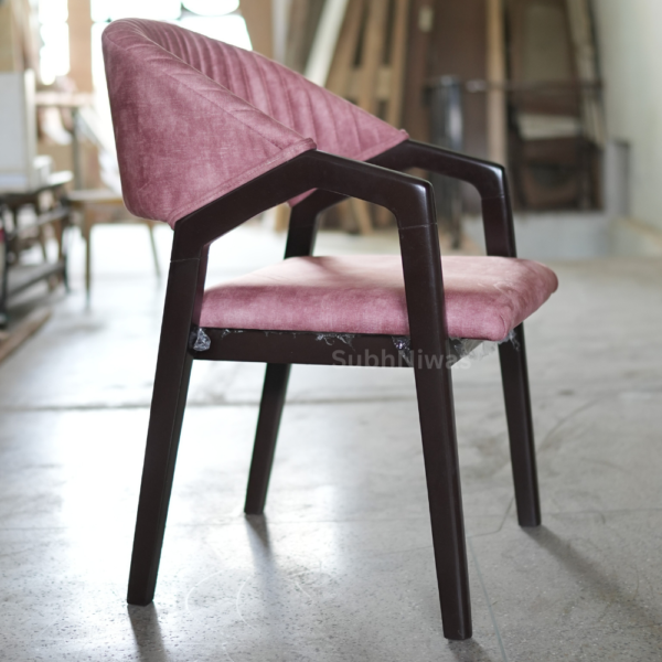 Pink Chair With wooden legs - Image 3